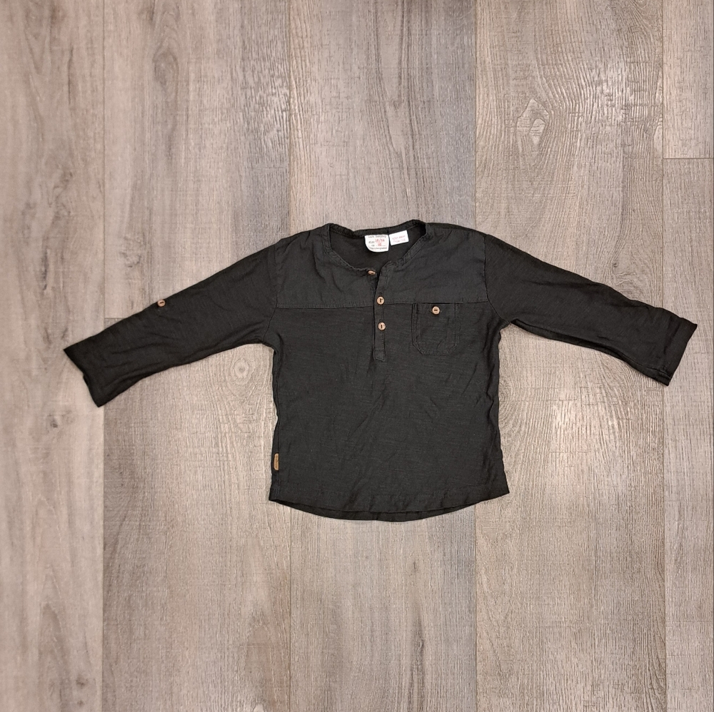 Zara Black Long Sleeve Kids Tee